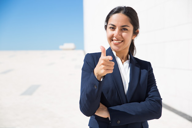 Confident female professional happy with her employment