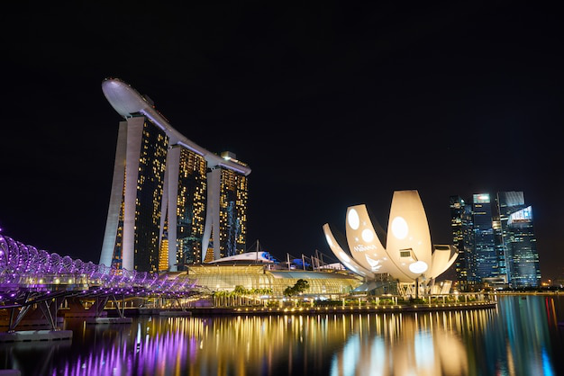 Singapore skyline with modern skyscrapers
