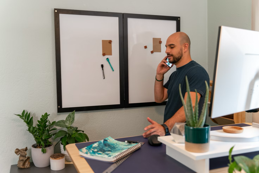 A man on a phone call with an Authentifier expert